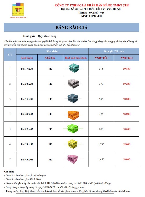 Mua túi niêm phong gói hàng tại Hà Nội?